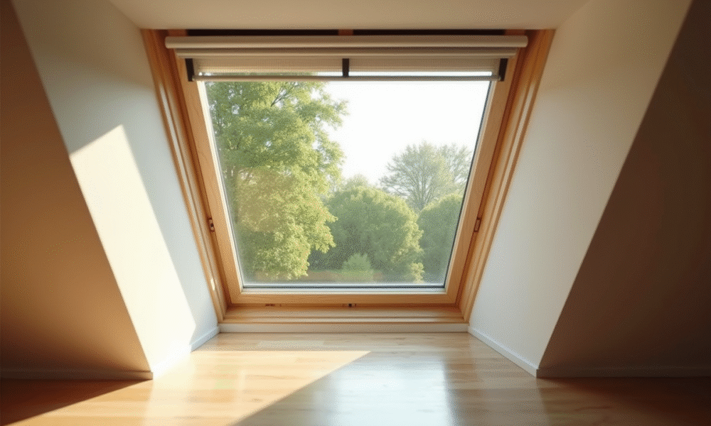 Chambre attenante moderne avec Velux et moustiquaire