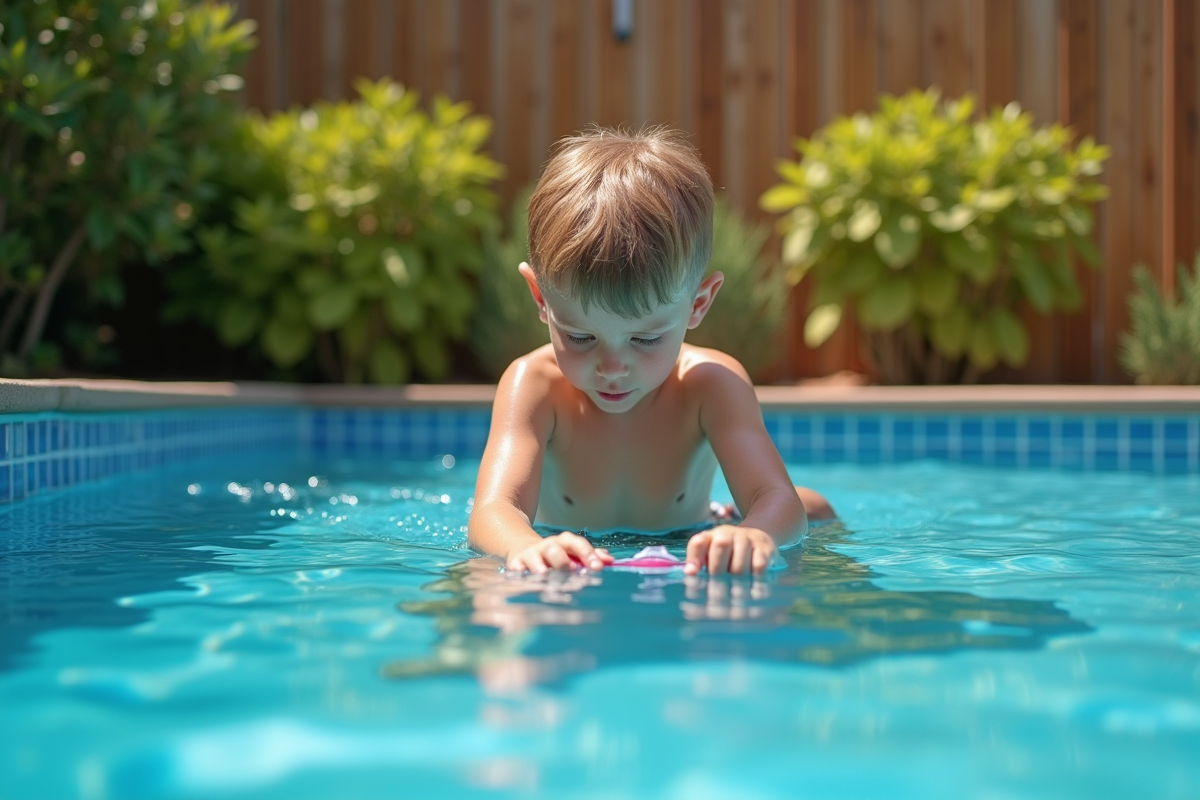 Jeune garçon testant l